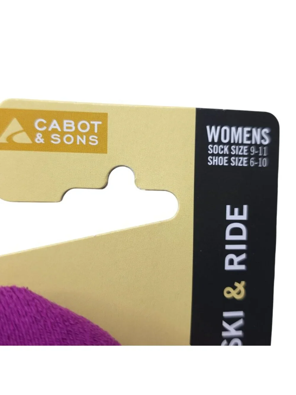 Cabot & Sons Womens Merino Wool Ski & Ride Socks Purple Winter Wear Shoe Sz 6-10